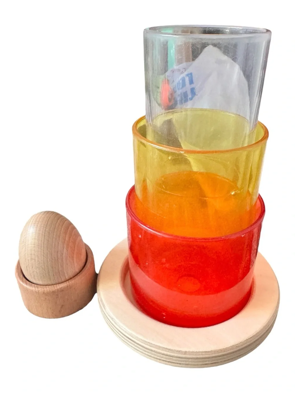Lovevery Transparent Tube Tower Stacking Toy And Montessori Egg Cup